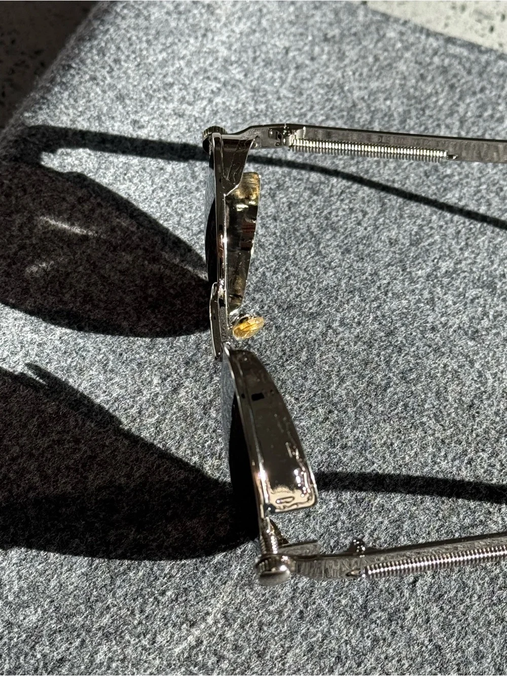 Steampunk Round Silver Sunglasses Industrial Spring Temple Cyberpunk Goth
